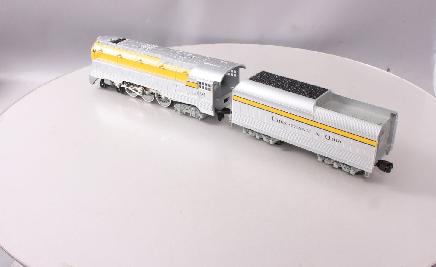 MTH 30-1161-1 O C&O Streamlined Hudson Steam Locomotive & Tender w/PS1 #491 LN/Box