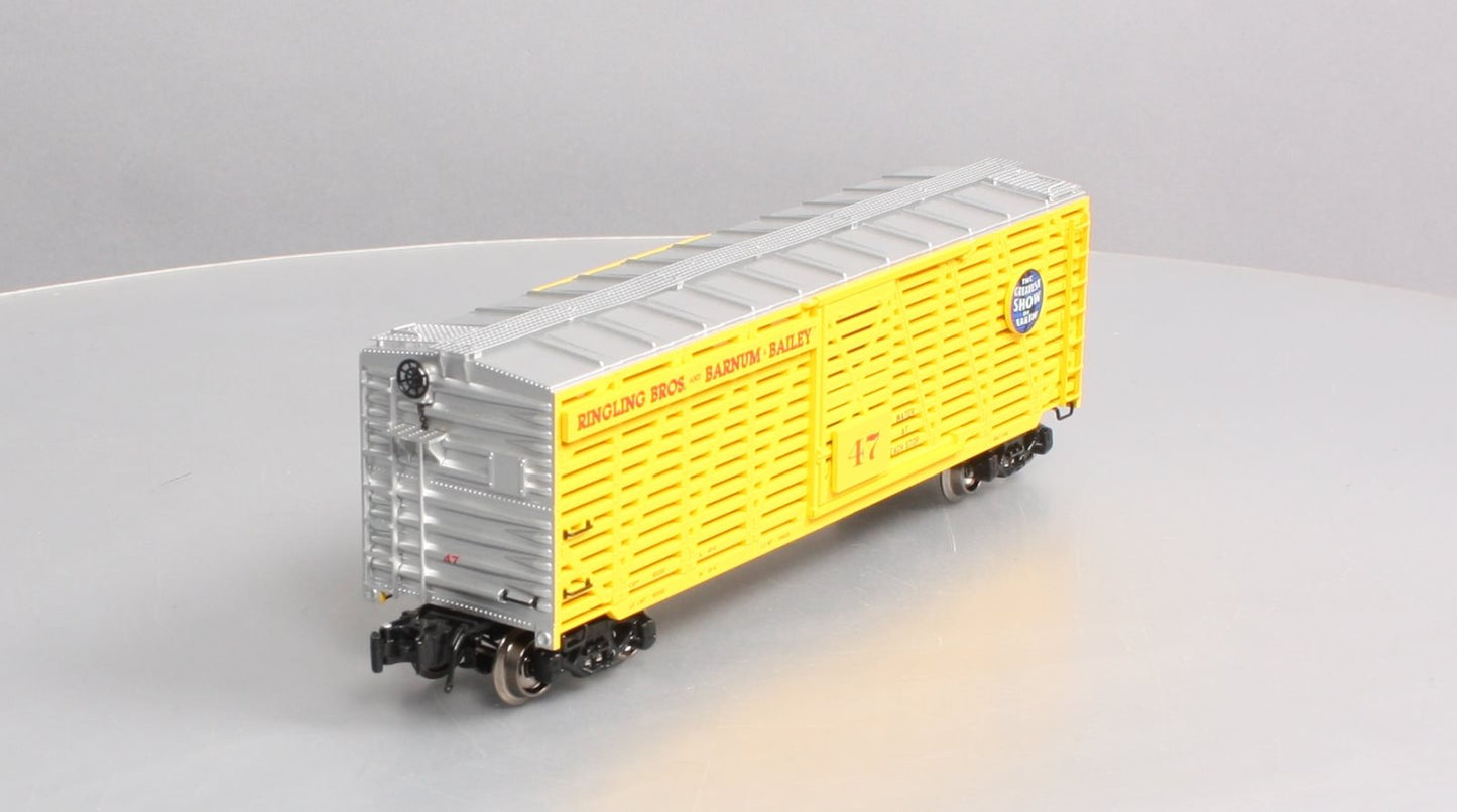 K-Line 6-22248 O Gauge Ringling Brothers Scale Stock Car #47 (Gold) NIB
