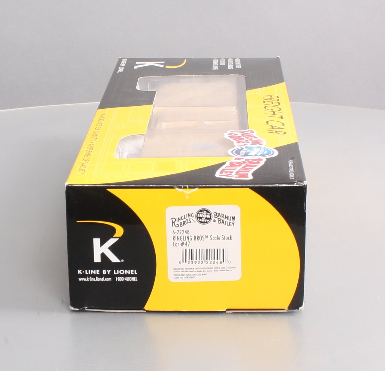 K-Line 6-22248 O Gauge Ringling Brothers Scale Stock Car #47 (Gold) NIB