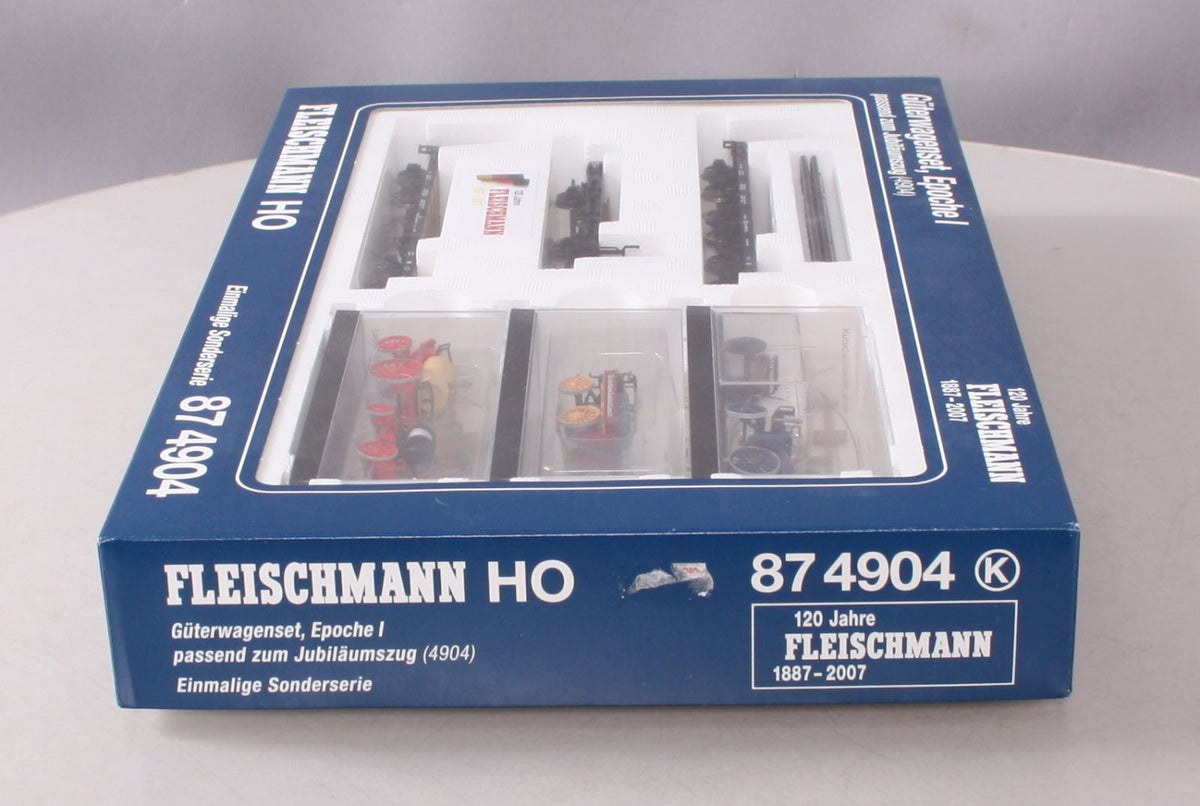 Fleischmann 874904 HO Eppch I Flat Car Set w/Goods Wagons LN/Box