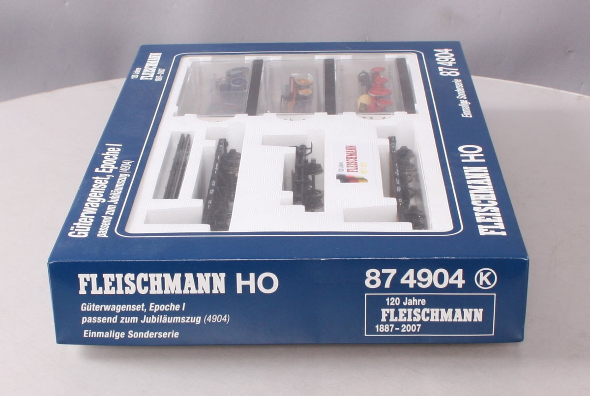 Fleischmann 874904 HO Eppch I Flat Car Set w/Goods Wagons LN/Box