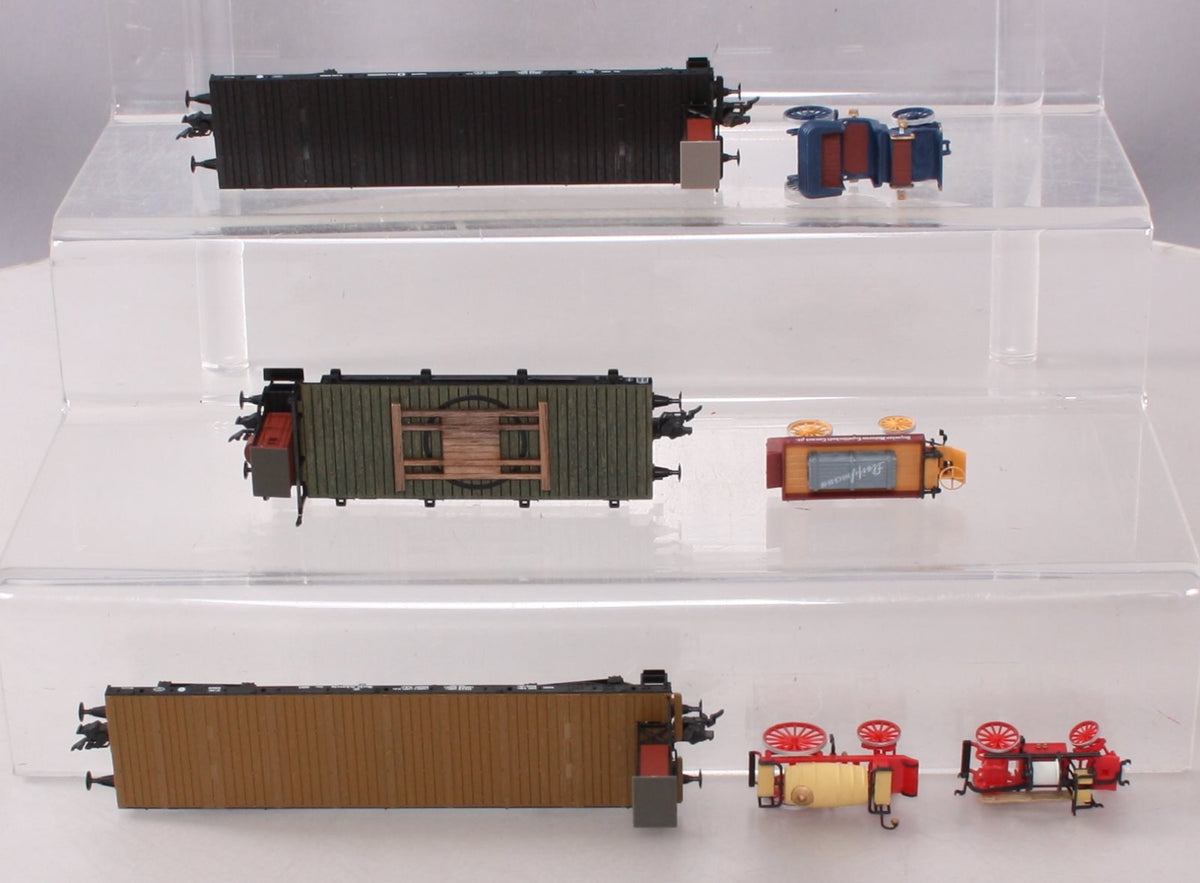 Fleischmann 874904 HO Eppch I Flat Car Set w/Goods Wagons LN/Box