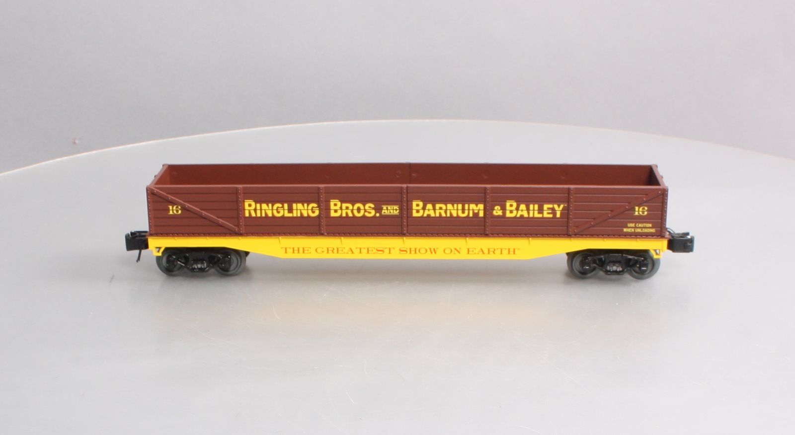K-Line 6-22544 O Gauge Ringling Bros Wood-Sided Gondola w/ Equipment Load #16 LN/Box