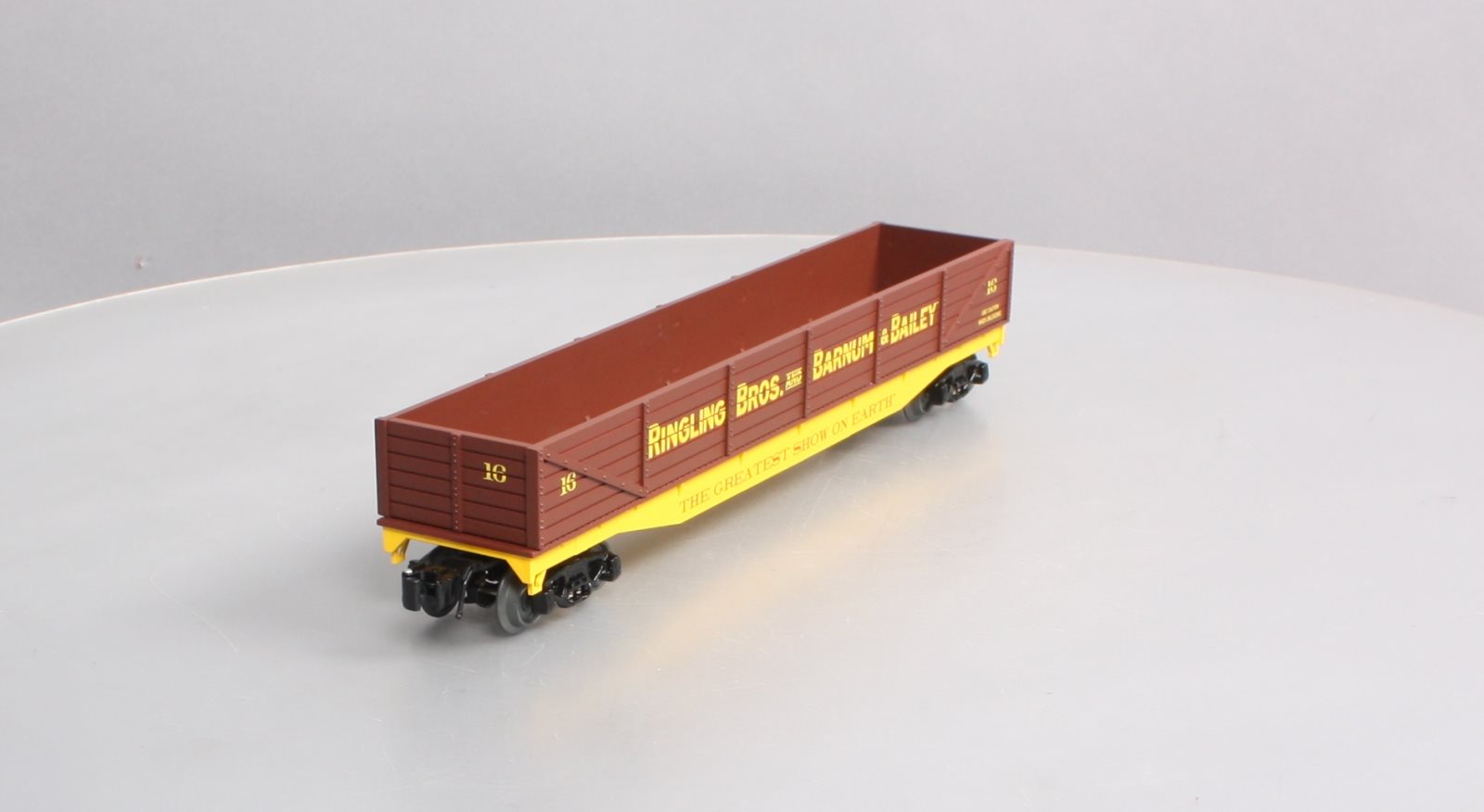 K-Line 6-22544 O Gauge Ringling Bros Wood-Sided Gondola w/ Equipment Load #16 LN/Box