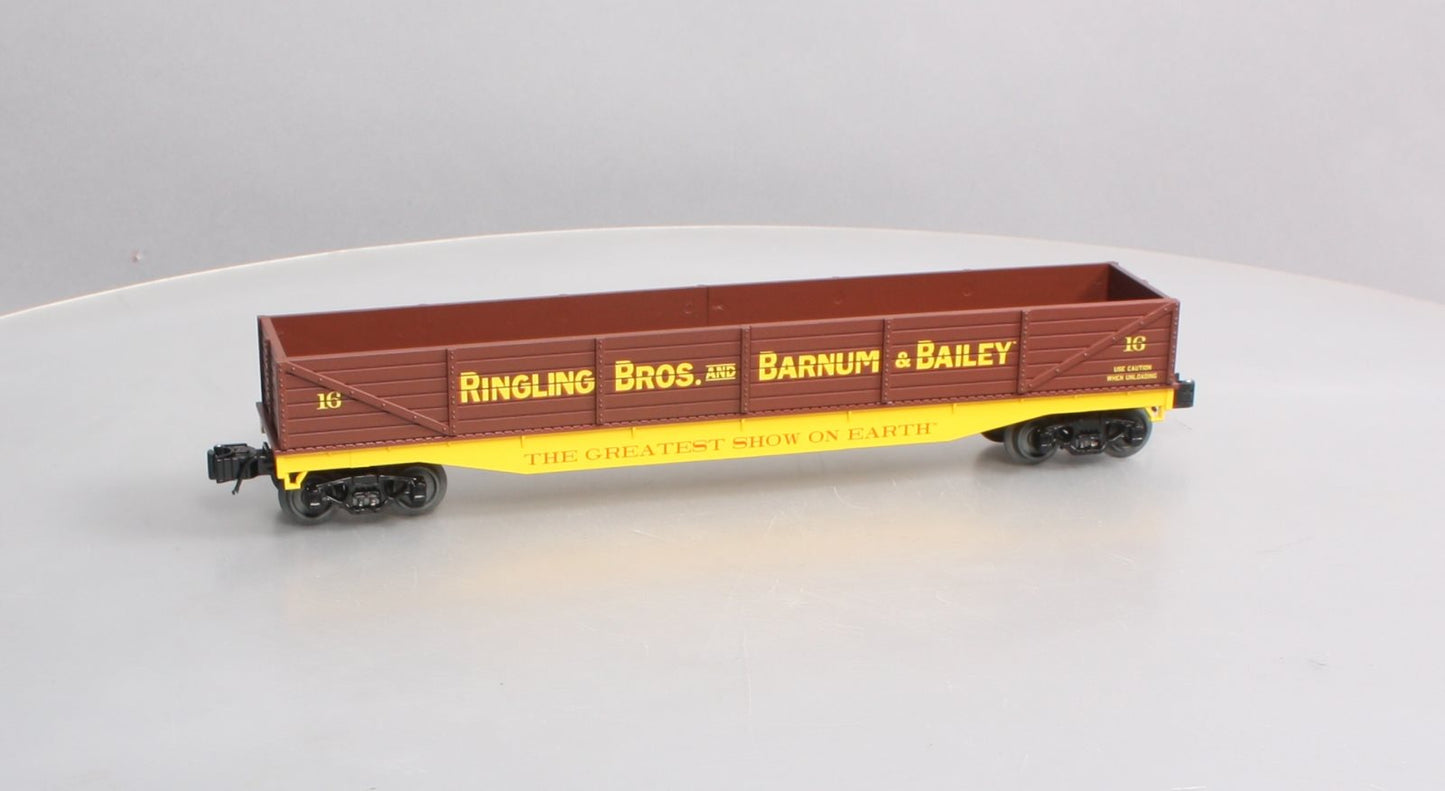 K-Line 6-22544 O Gauge Ringling Bros Wood-Sided Gondola w/ Equipment Load #16 LN/Box