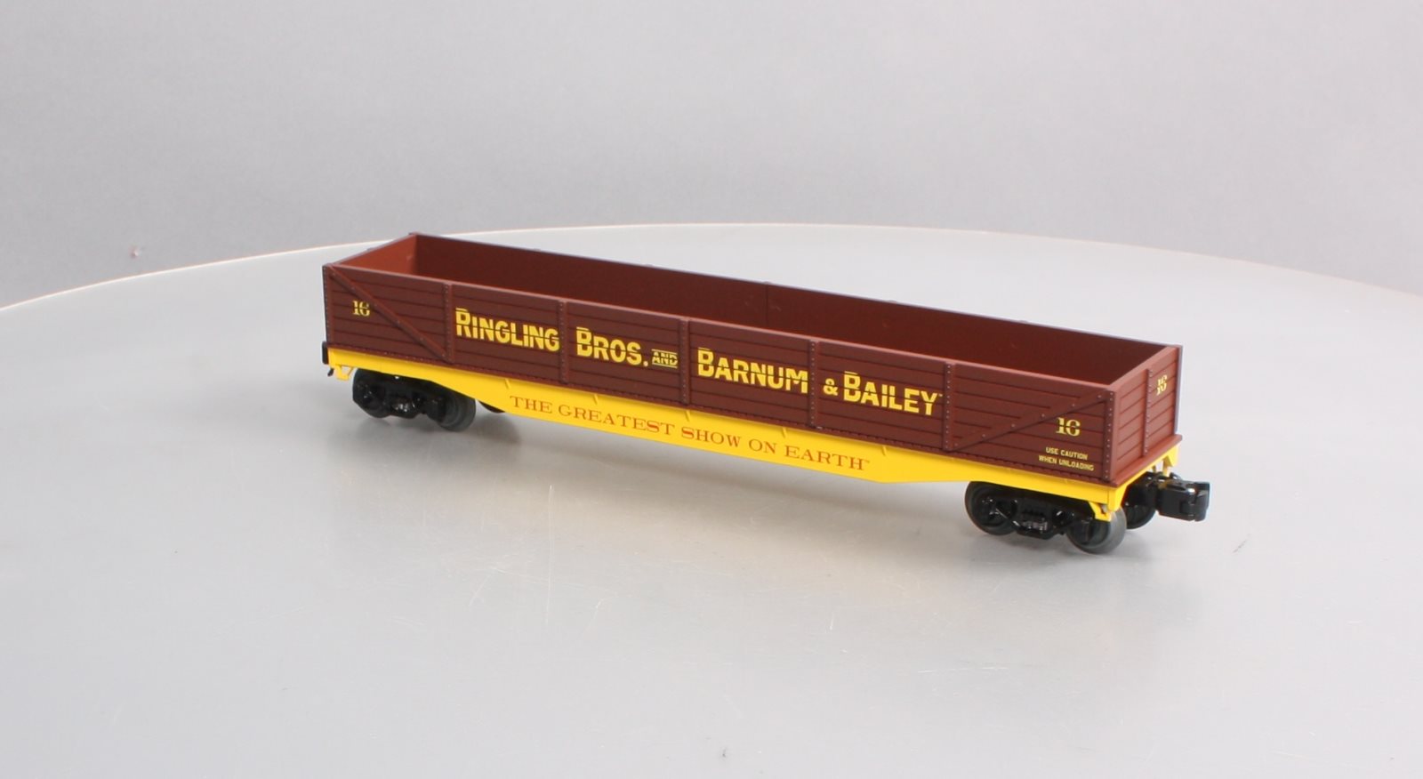 K-Line 6-22544 O Gauge Ringling Bros Wood-Sided Gondola w/ Equipment Load #16 LN/Box