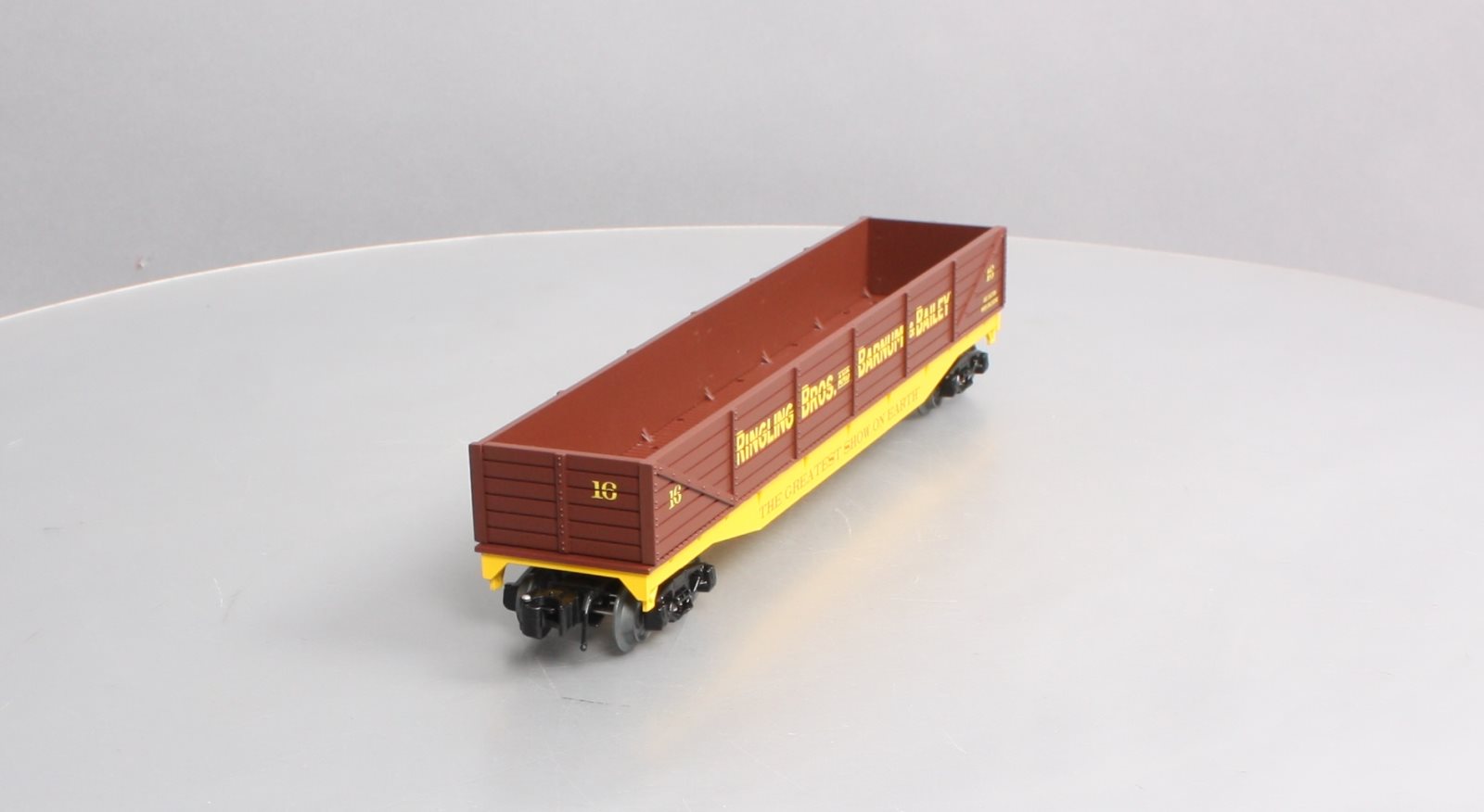 K-Line 6-22544 O Gauge Ringling Bros Wood-Sided Gondola w/ Equipment Load #16 LN/Box