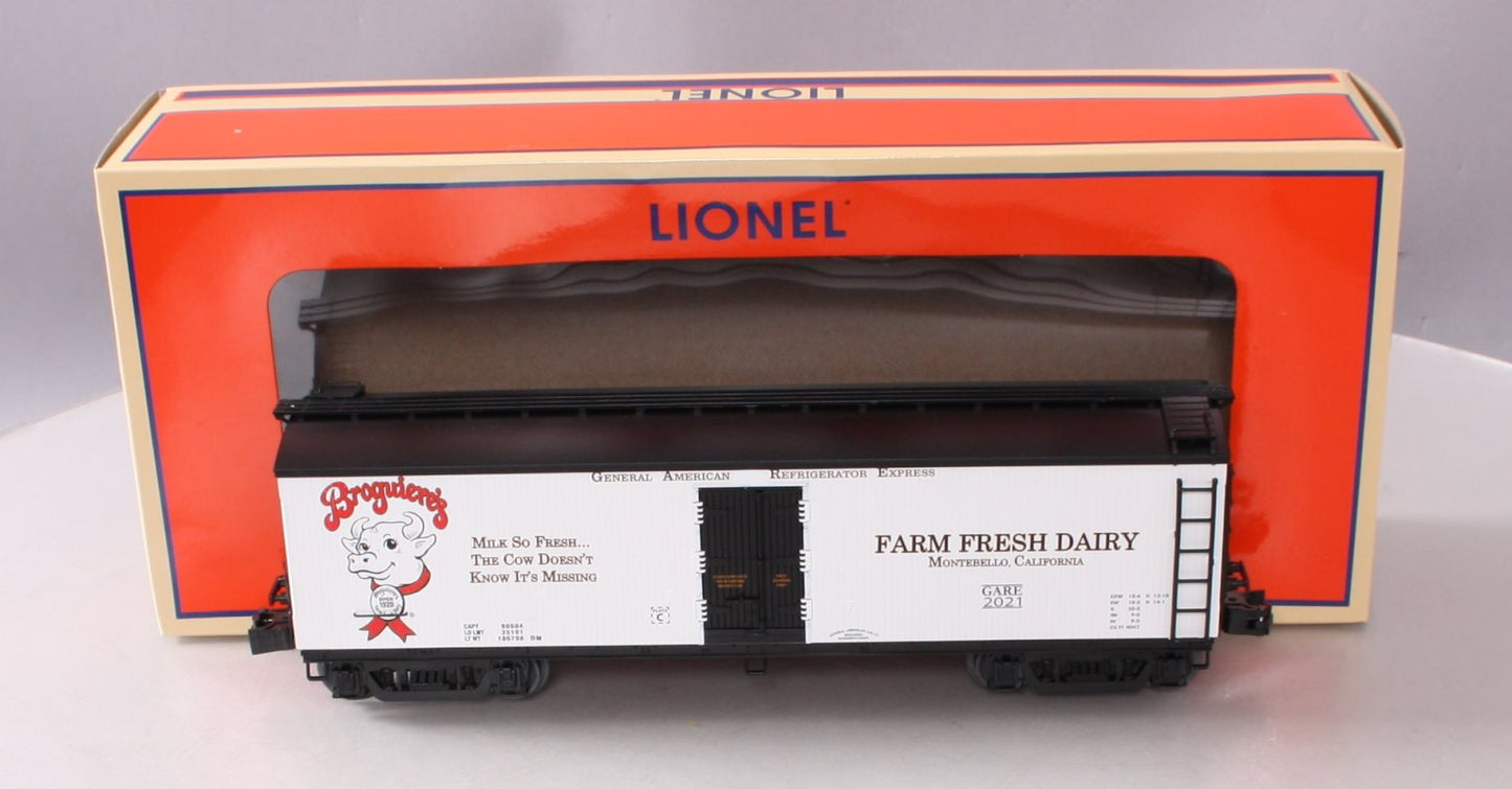 Lionel 2101150 O Gauge Broguieres Milk Car #2021 NIB