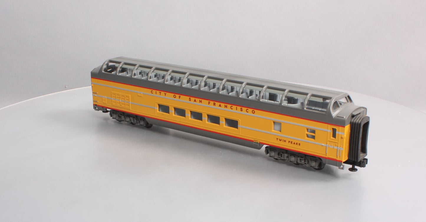 MTH 20-6766 O Gauge City of San Francisco Twin Peaks Full Vista Dome Car LN/Box