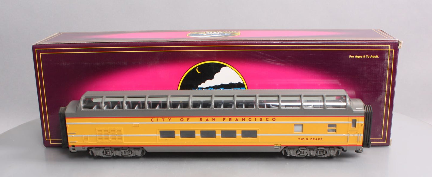 MTH 20-6766 O Gauge City of San Francisco Twin Peaks Full Vista Dome Car LN/Box