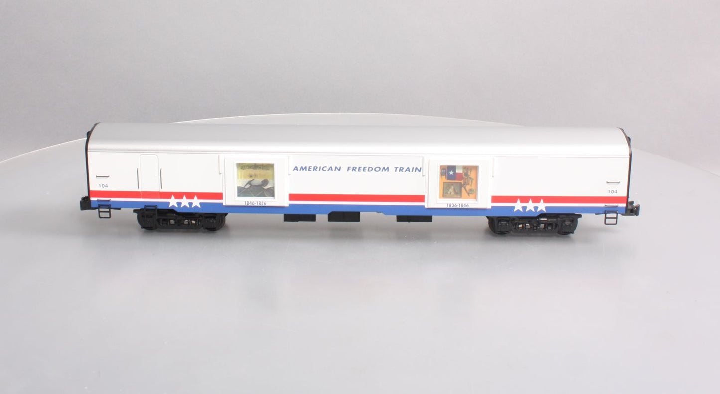 K-Line K4601-30104 O Gauge American Freedom Train 18" Aluminum Display Car #104 LN/Box