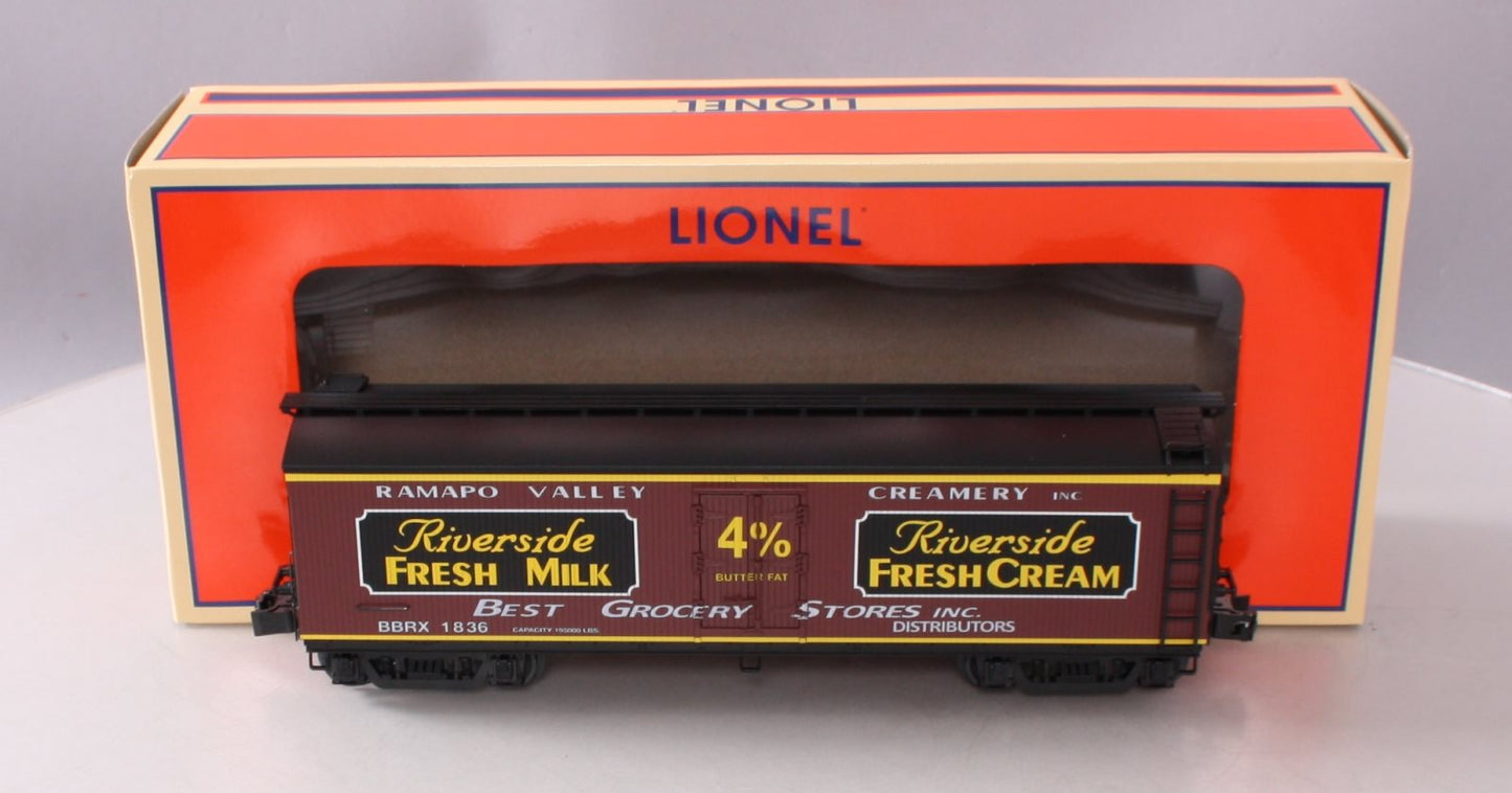 Lionel 658286 O Gauge METCA Riverside Milk Car #1836 NIB