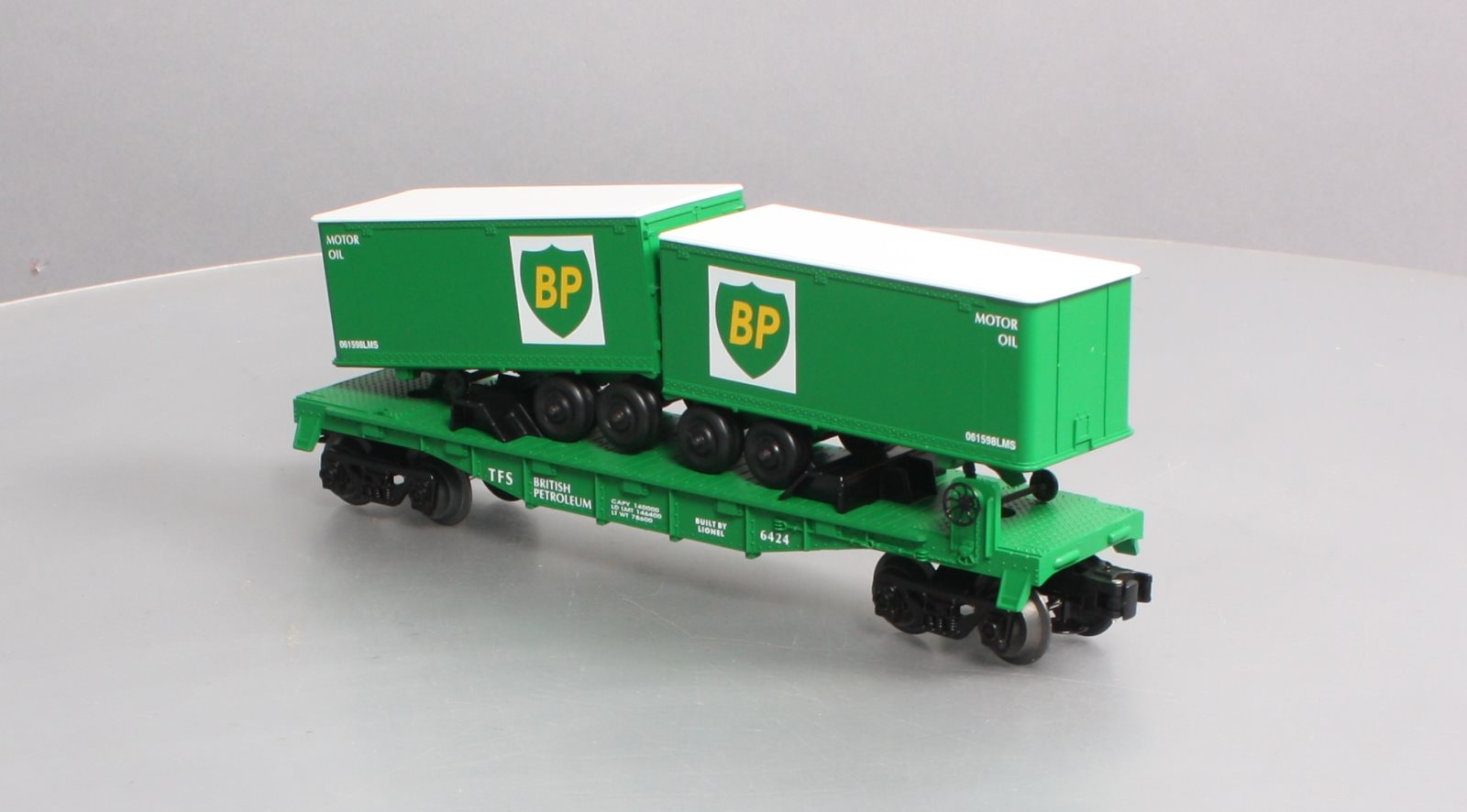 Lionel 6-26001 O Gauge BP FC W/2 Piggyback Trailers LN/Box