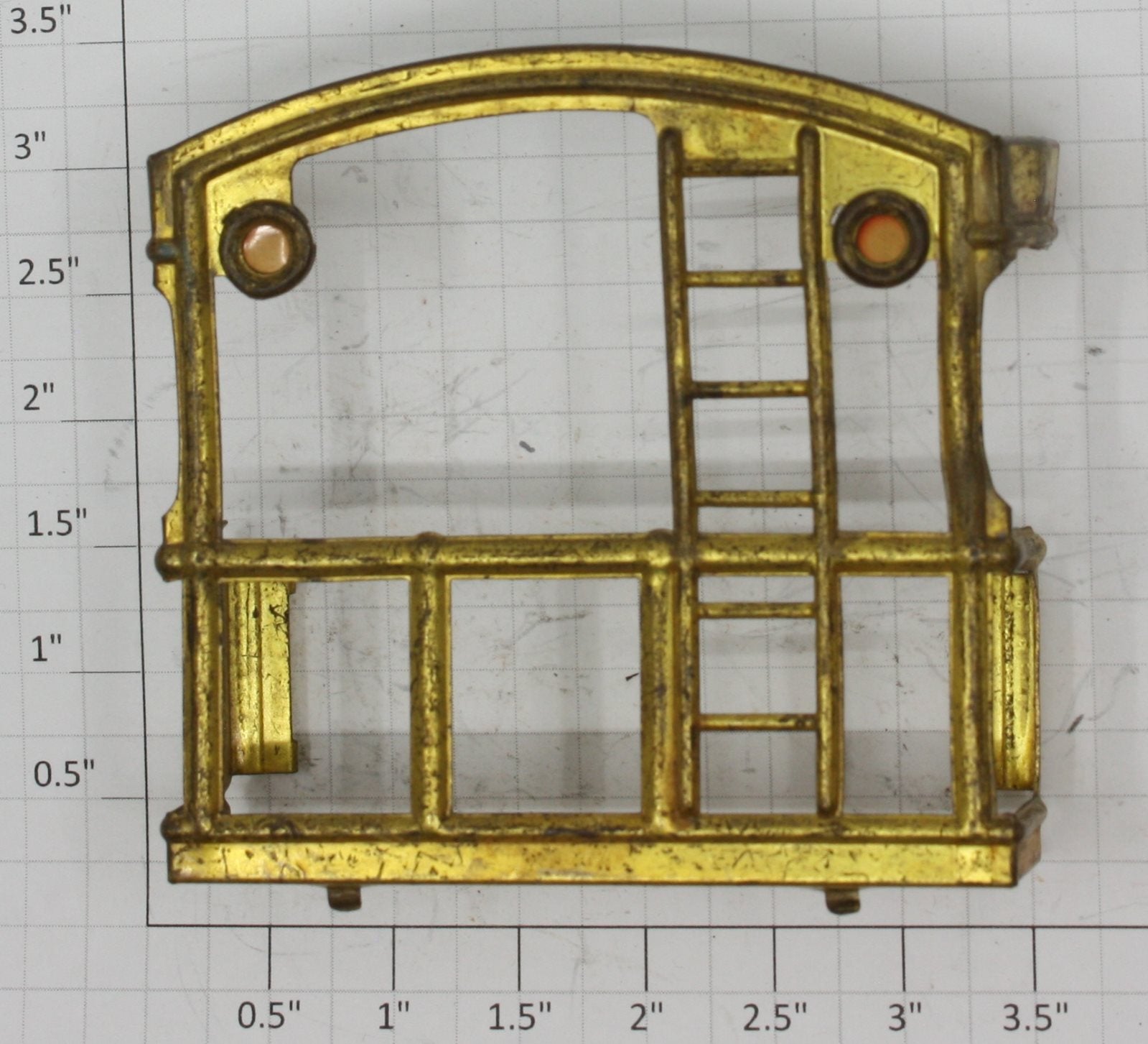 Lionel 517-10 Lionel Standard Gauge Brass Caboose End w/ Lenses