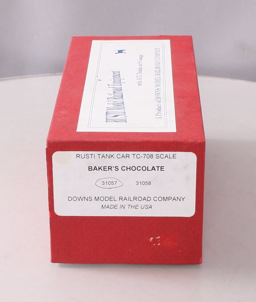 Downs Model RR 31057 S Gauge Baker's Chocolate Tank Car EX/Box