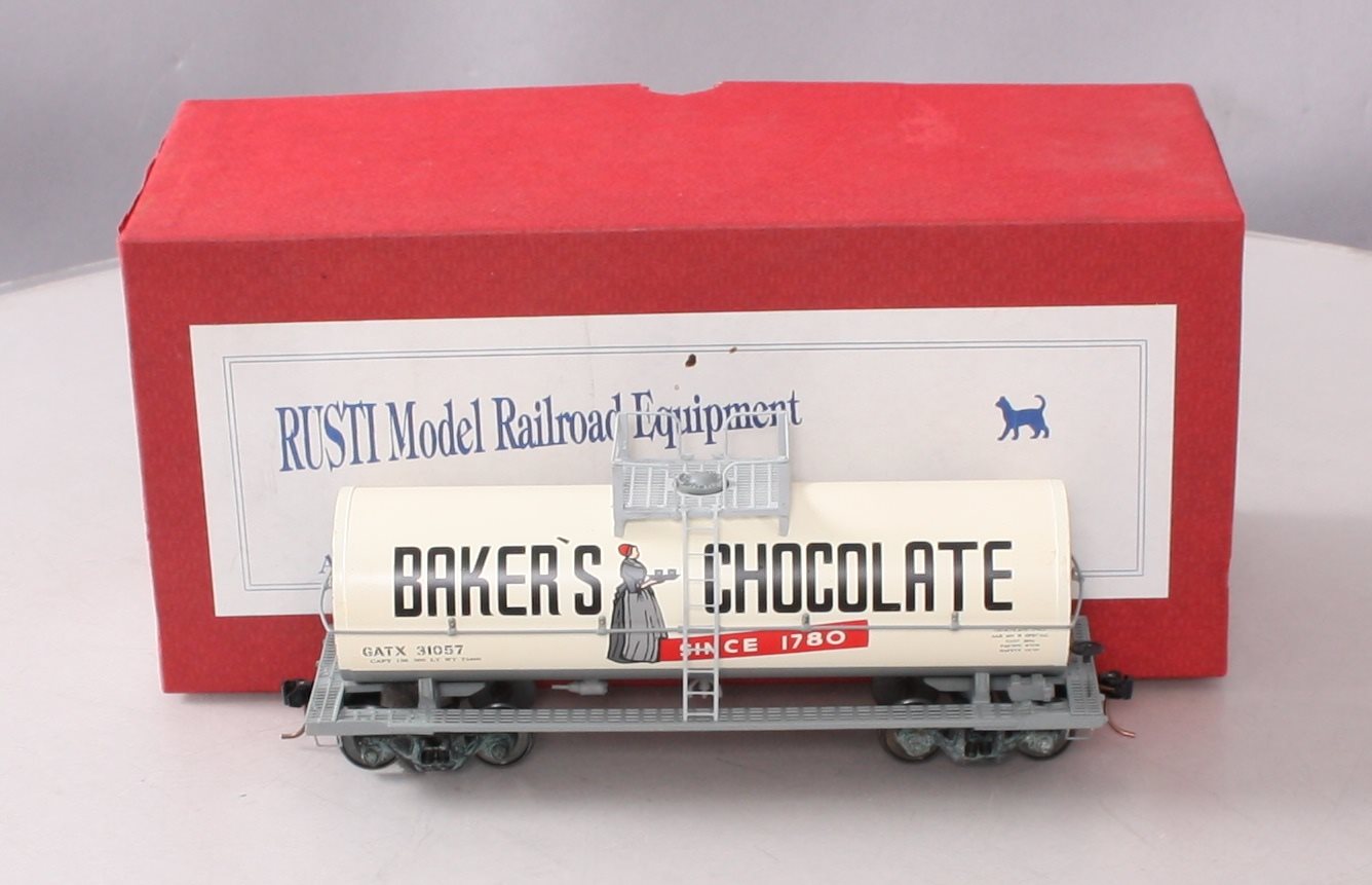 Downs Model RR 31057 S Gauge Baker's Chocolate Tank Car EX/Box