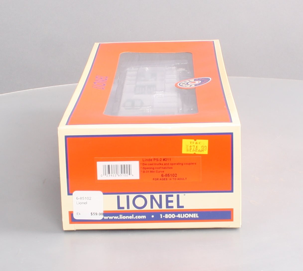 Lionel 6-85102 O Gauge Linde PS-2 Covered Hopper #211 LN/Box