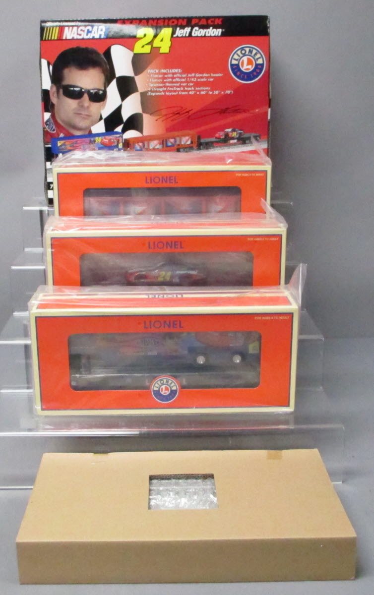 Lionel 7-11011 O Gauge Jeff Gordon NASCAR Expansion Pack (Set of 3) NIB