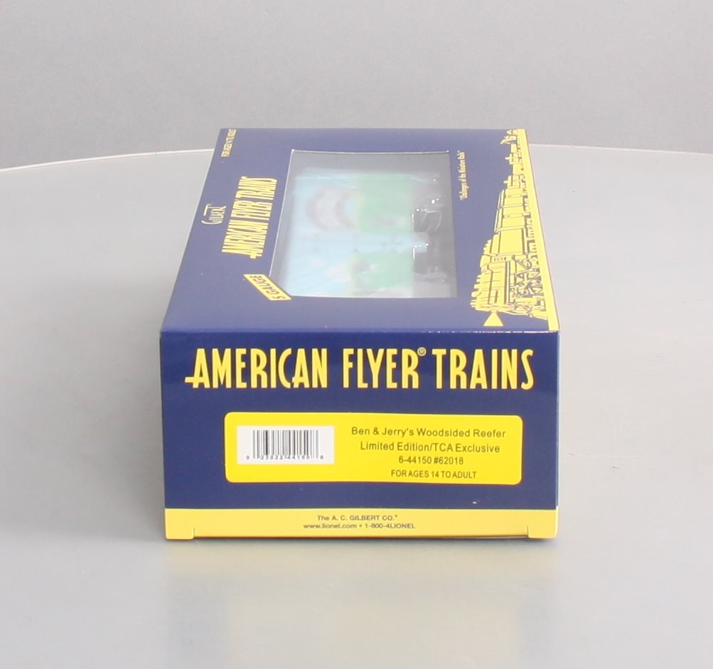 American Flyer 6-44150 S Gauge Ben & Jerry's Woodsided Reefer TCA Ex. #62018 MT/Box