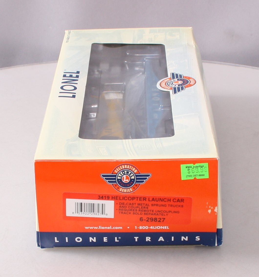 Lionel 6-29827 O Gauge 3419 Helicopter Launch Car PWC LN/Box
