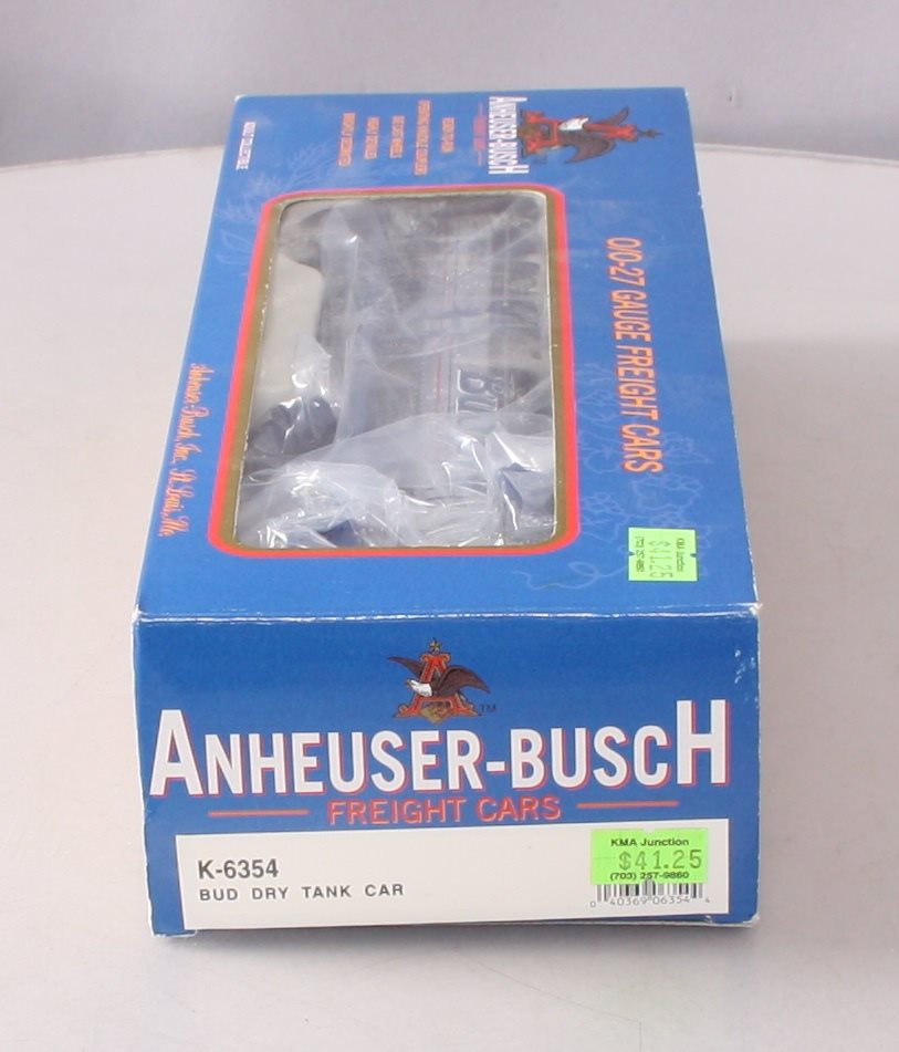 Anheuser-Busch k-6354 O Gauge Bud Dry Single Dome Tank Car EX/Box