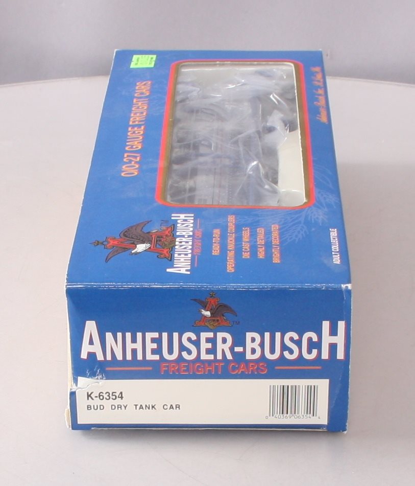 Anheuser-Busch k-6354 O Gauge Bud Dry Single Dome Tank Car EX/Box