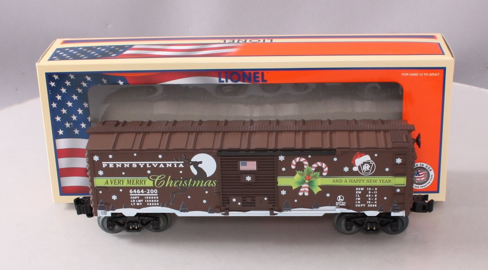 Lionel 1901460 O Scale TCA PRR Christmas Boxcar LN/Box