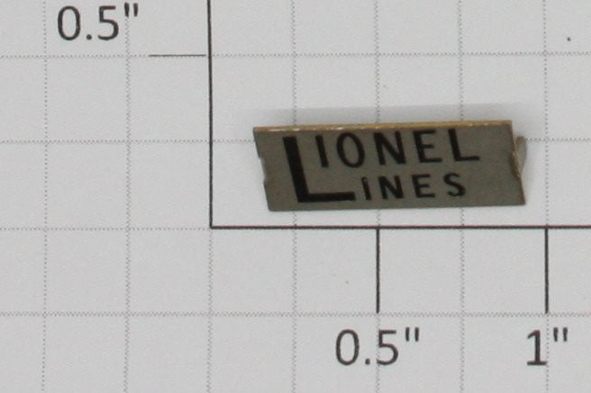 Lionel 420-3 Nickel "Lionel Lines" Nameplate w/Tabs