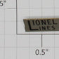 Lionel 420-3 Nickel "Lionel Lines" Nameplate w/Tabs