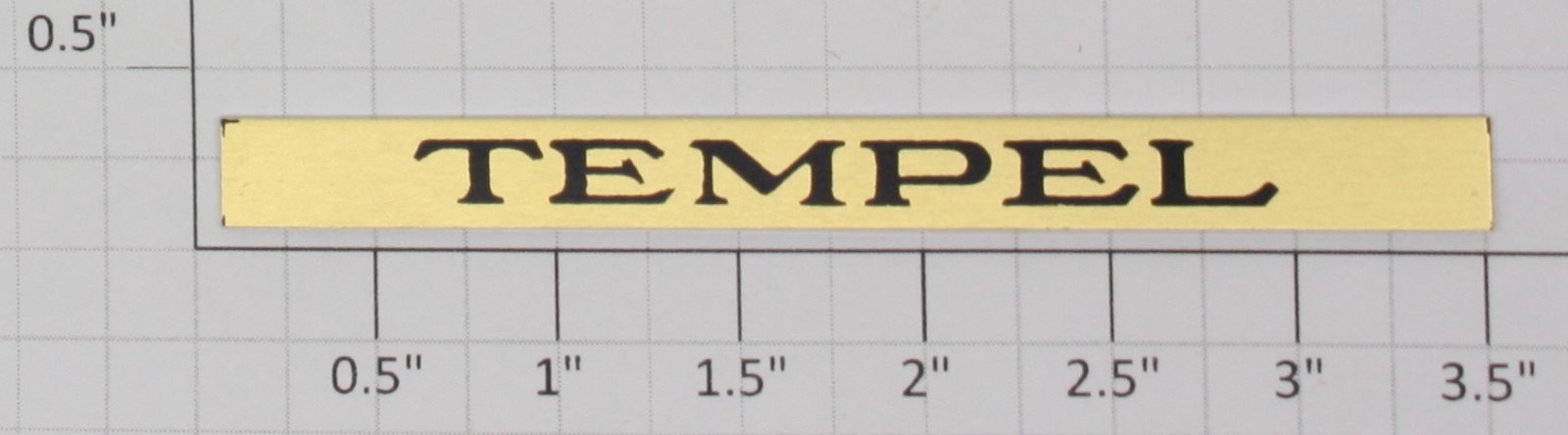 Lionel 422-2 Brass Tempel Nameplate - Self Adhesive