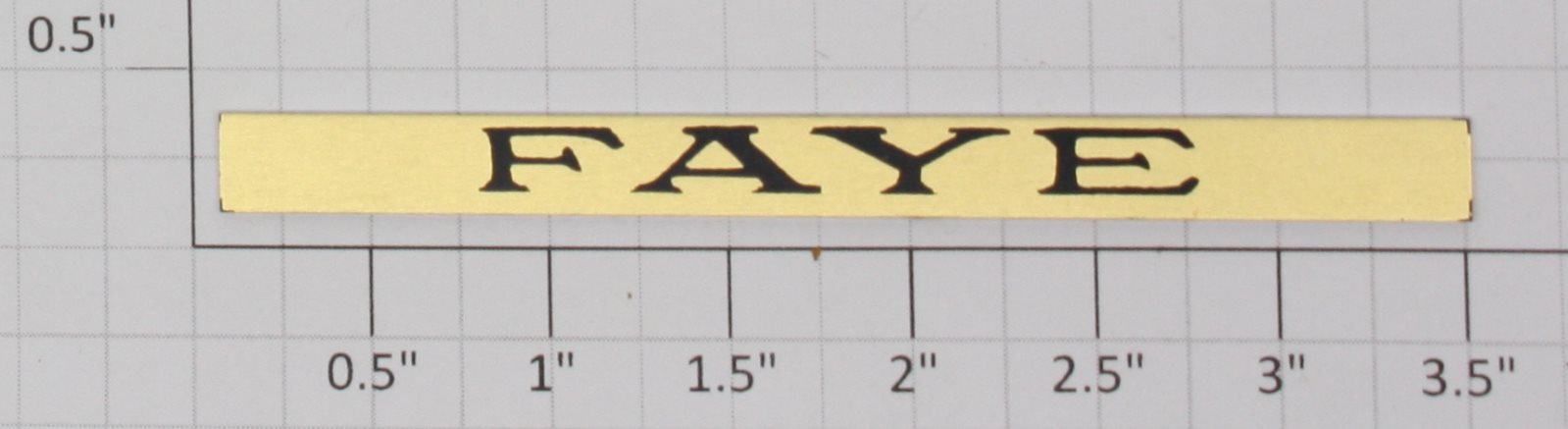 Lionel 420-2 Brass Faye Blue Comet Nameplate-Self Adhesive