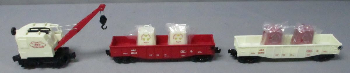 Lionel 6-31774 O Gauge AEC Radioactive Transport Burro Crane Set LN/Box