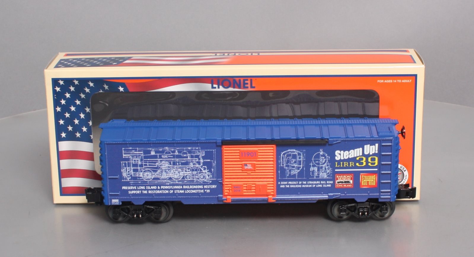 Lionel 6-58069 O Gauge Steam Up! LIRR 39 Blue Boy Railroad Museum of Long Island LN/Box