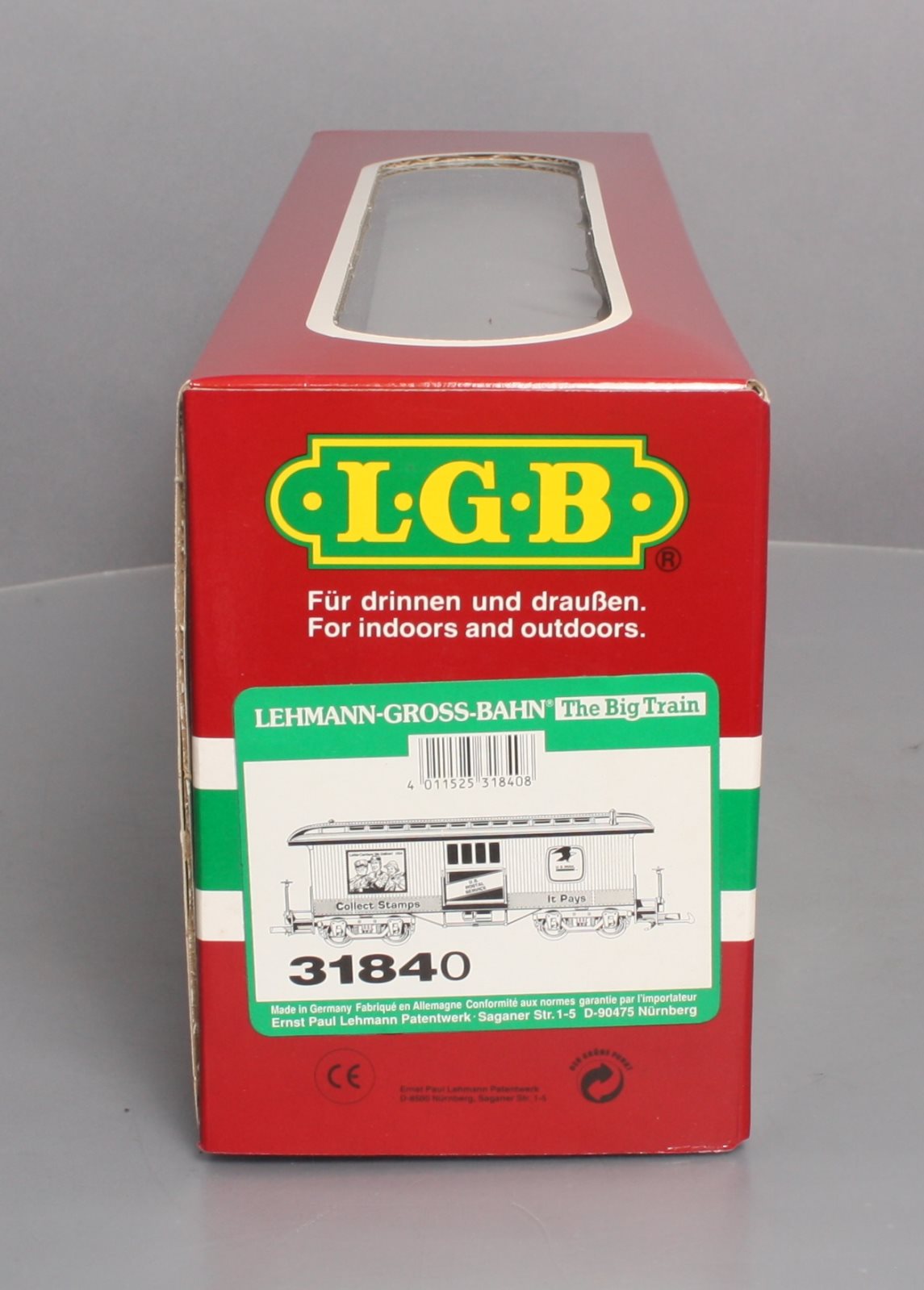 LGB 31840 G Scale U.S. Mail "Collect Stamps It Pays" Baggage Car LN/Box