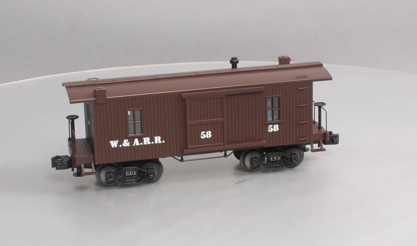 MTH 30-7724 O Gauge W.A.R.R. 19th Century Woodsided Caboose #58 LN/Box