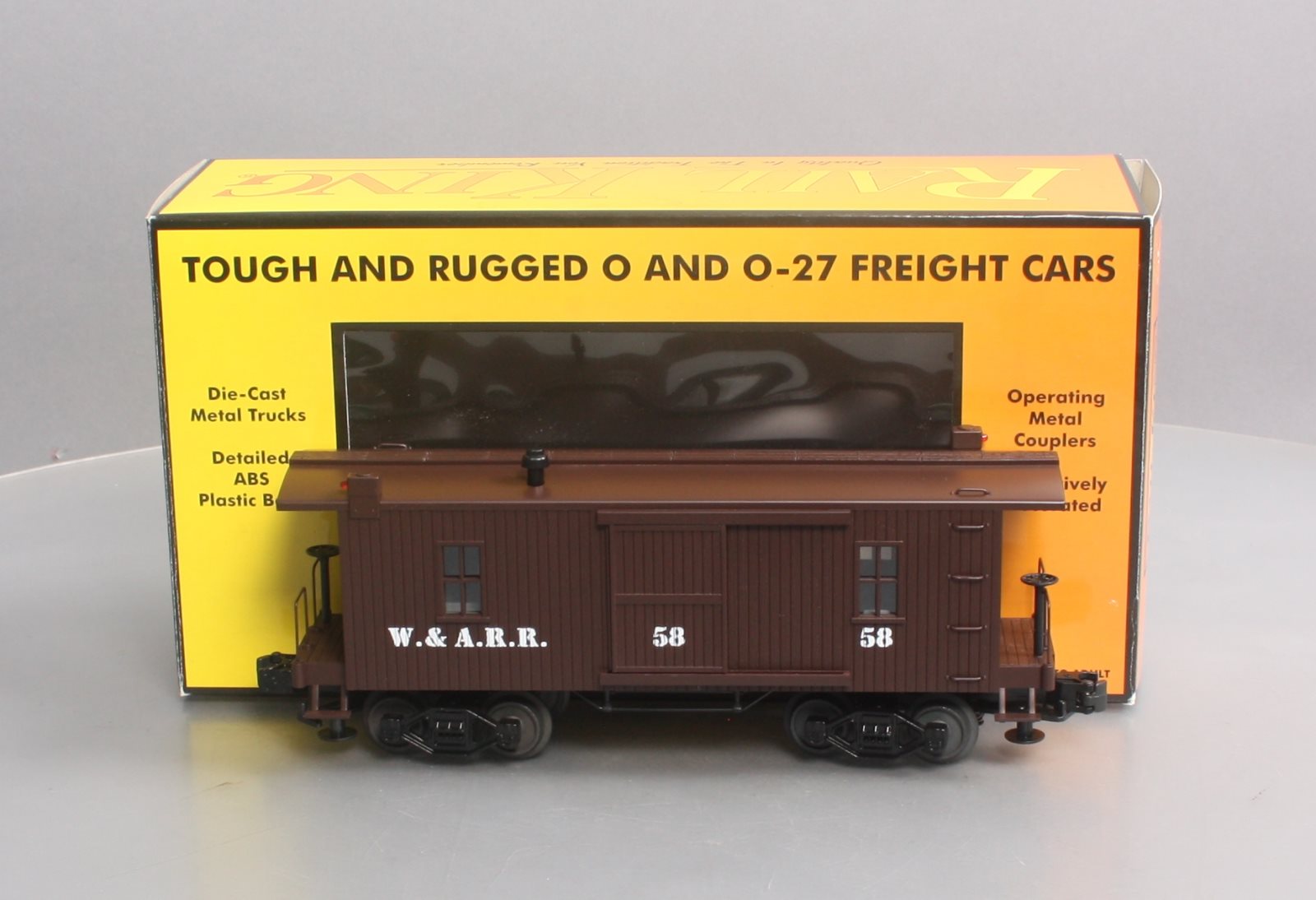 MTH 30-7724 O Gauge W.A.R.R. 19th Century Woodsided Caboose #58 LN/Box