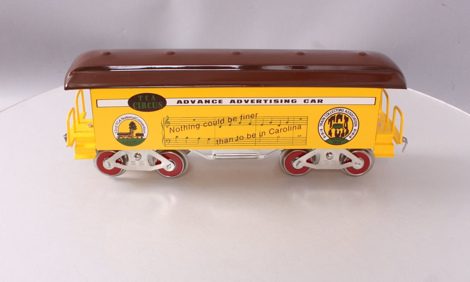 McCoy Standard Gauge 1987 TCA Carolina Circus Advance Advertising Car LN/Box