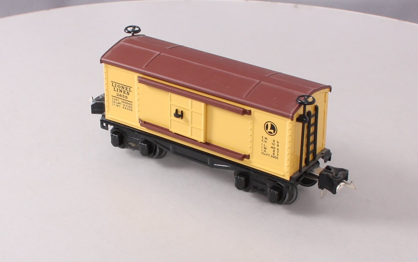 Lionel 11-70057 O Gauge Yellow & Brown  Lionel Lines Tin Plate Boxcar LN/Box