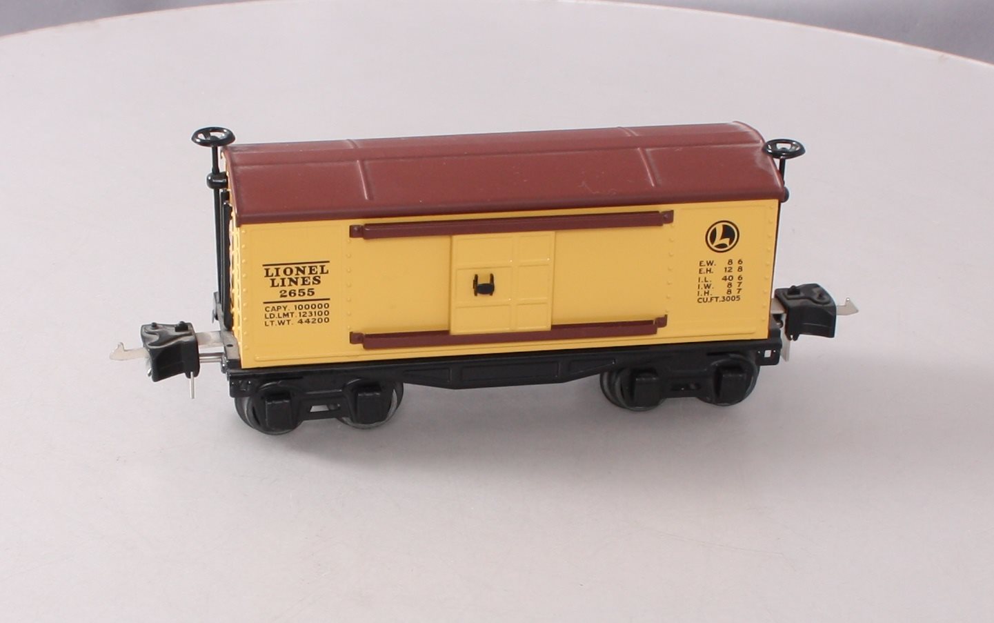 Lionel 11-70057 O Gauge Yellow & Brown  Lionel Lines Tin Plate Boxcar LN/Box