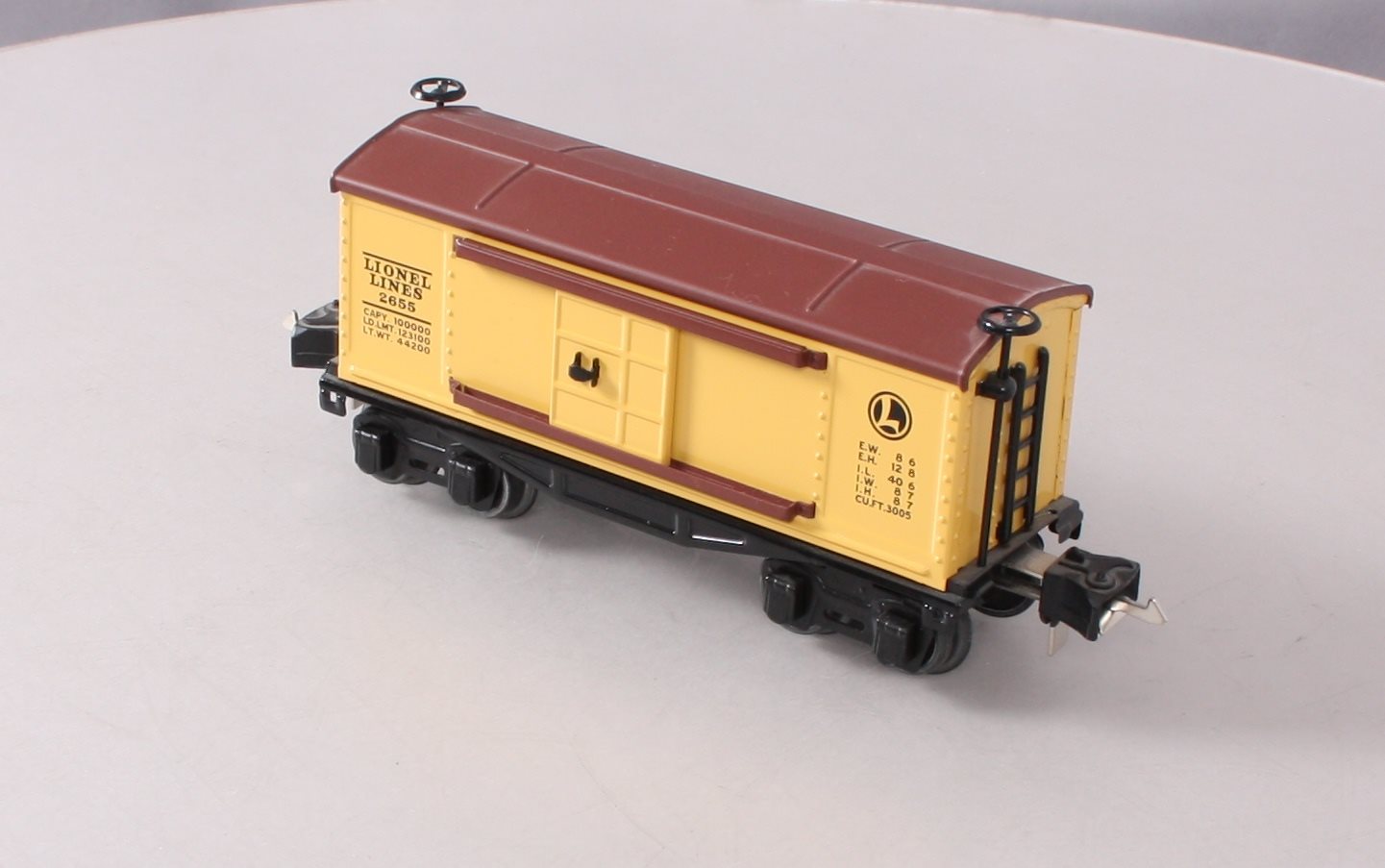 Lionel 11-70057 O Gauge Yellow & Brown  Lionel Lines Tin Plate Boxcar LN/Box