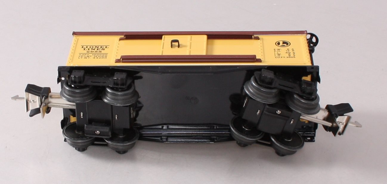 Lionel 11-70057 O Gauge Yellow & Brown  Lionel Lines Tin Plate Boxcar LN/Box