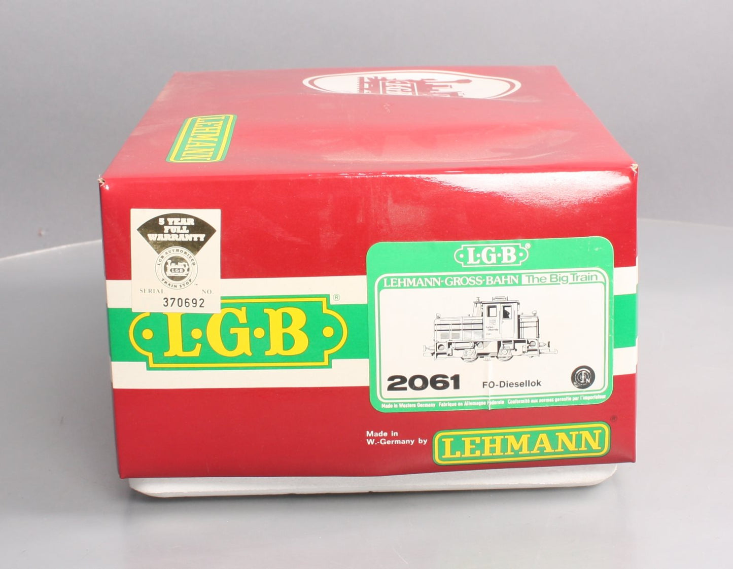 LGB 2061 G Scale Furka-Oberalp Diesel Switcher NIB