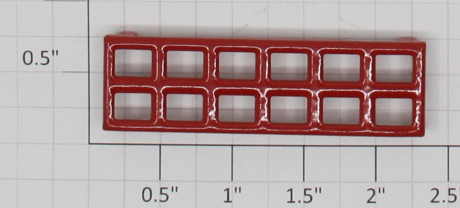 Lionel 114-39 Small Red End Window 2 X 6 Pane