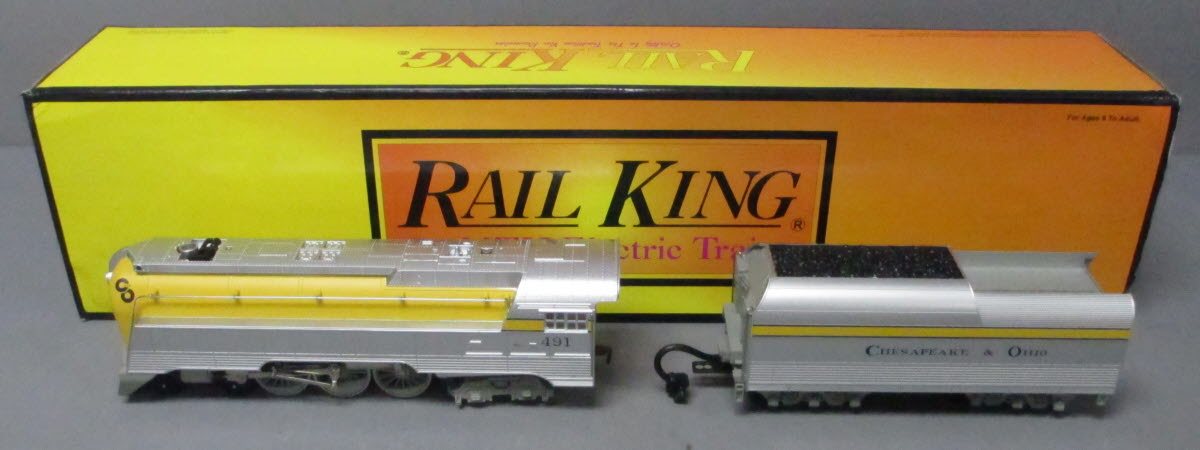 MTH 30-1161-1 O C&O Streamlined Hudson Steam Locomotive & Tender w/PS1 #491 LN/Box