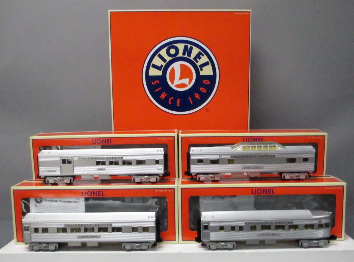 Lionel 6-25156 O Gauge California Zephyr Streamliner Passenger Cars (Set of 4) LN/Box