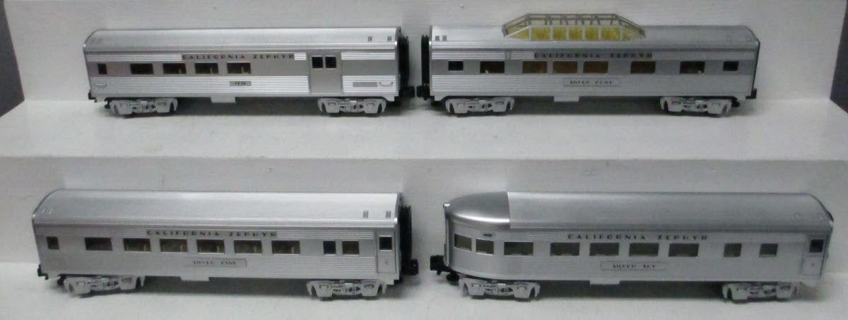 Lionel 6-25156 O Gauge California Zephyr Streamliner Passenger Cars (Set of 4) LN/Box