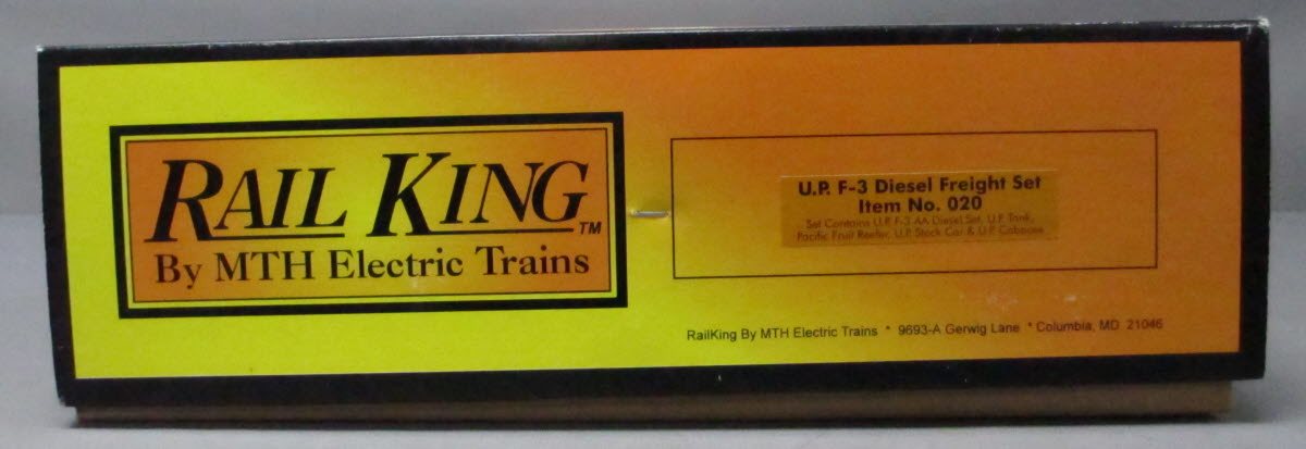MTH 020 O-Gauge Union Pacific F-3 Diesel Freight Set LN/Box