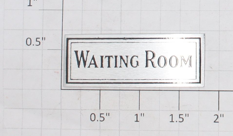 Lionel 124-3 Nickel Waiting Room Sign