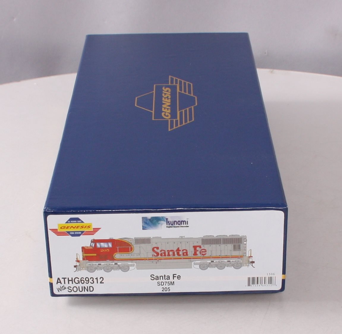 Athearn G69312 HO Santa Fe SD75M Diesel Locomotive w/DCC & Sound #205