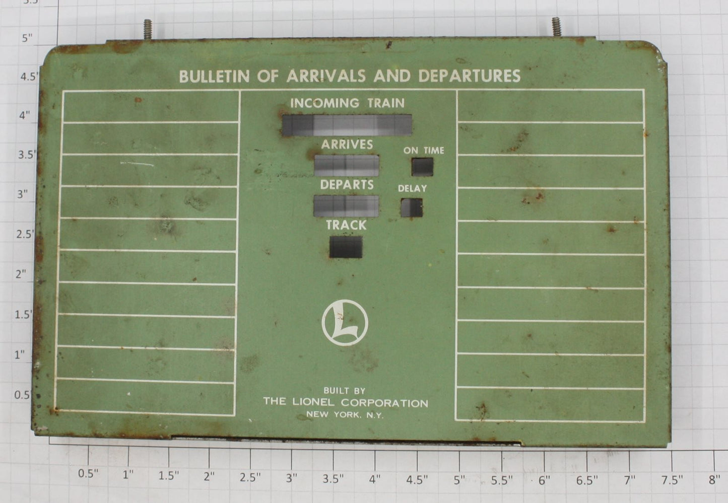 Lionel 334-46X Dispatch Board & Socket-Damaged